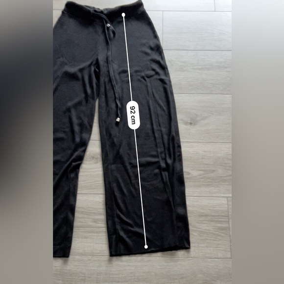 Zara, Black Ribbed Two-Piece Set Black, Top, Size:M, Pants:size:S - Picture 7 of 12